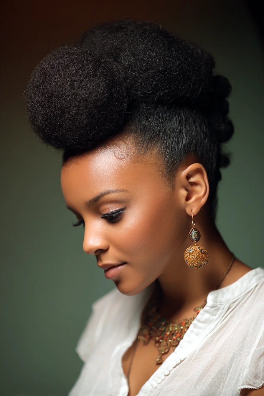 Sculptural Updo With Natural Texture