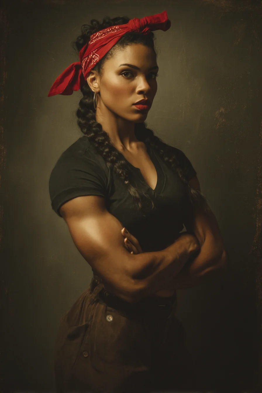 Strength Rendered in Oil and Shadow