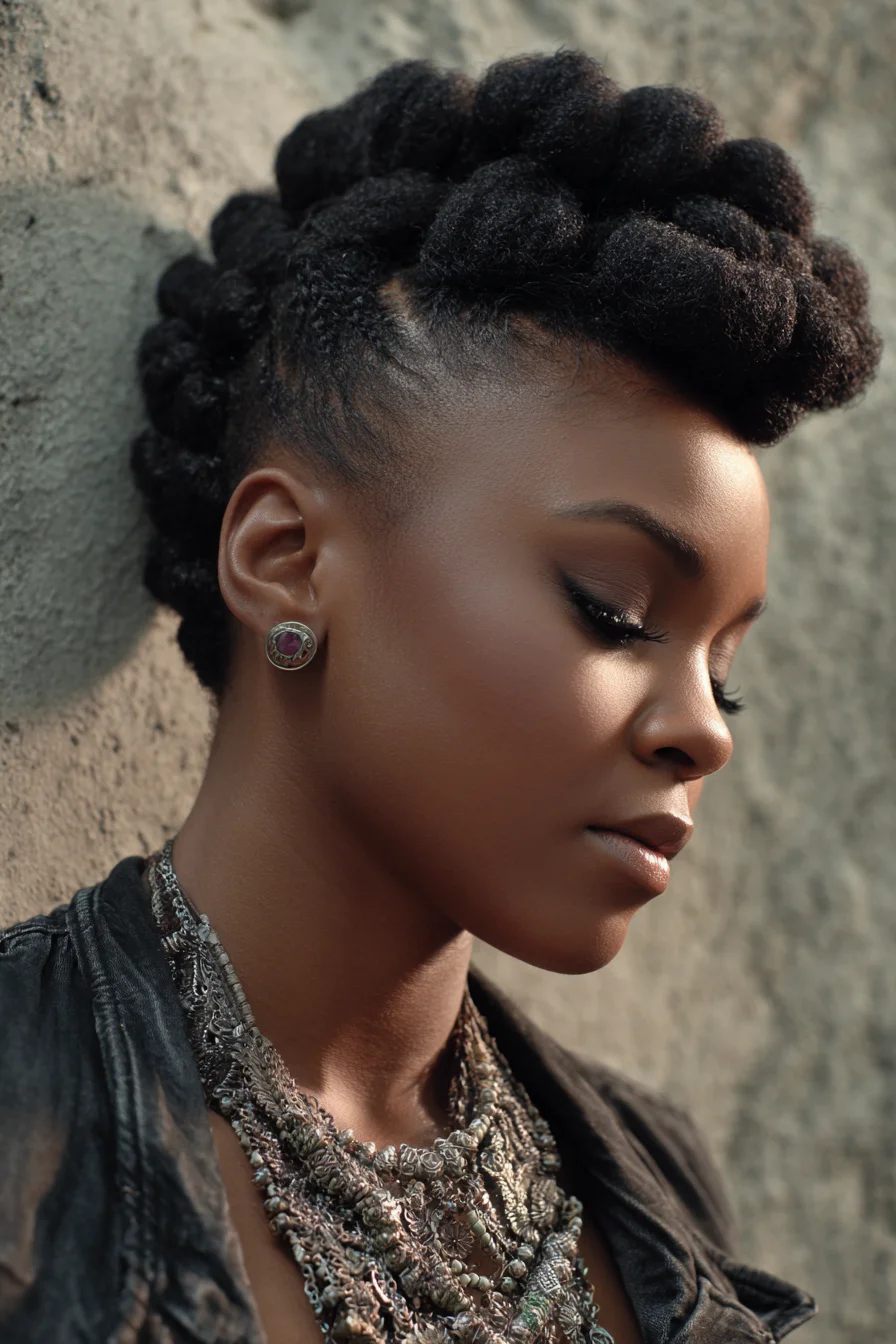 Twisted Crown on Natural Hair