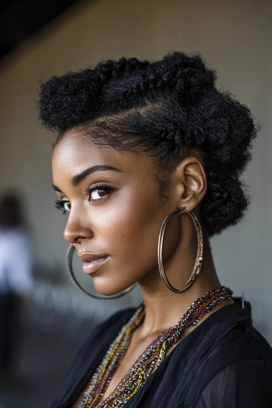 Twisted Updo With Natural Texture